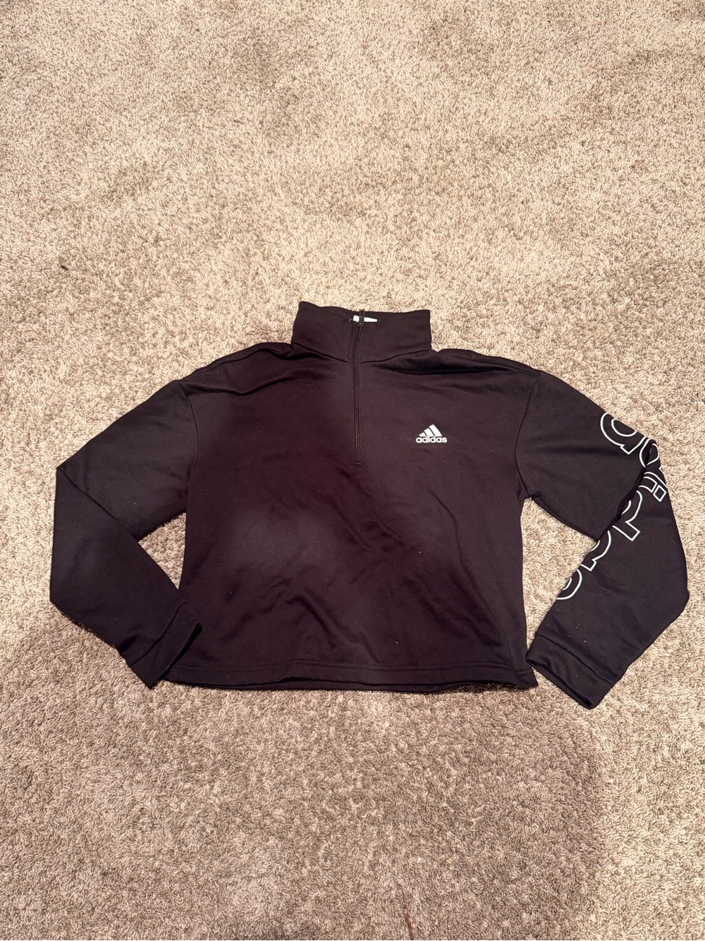 Adidas Black Quarter-Zip Pullover Sweater